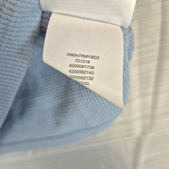 Vans Tank Top Womens Small Light Blue Waffle Knit 1/4 Button Summer Outdoors Sun - Picture 10 of 11